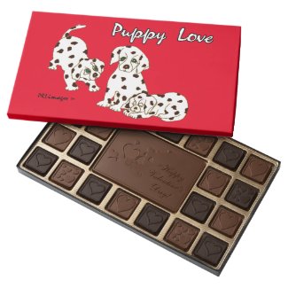Puppy Love Valentine Chocolates 45 Piece Box Of Chocolates