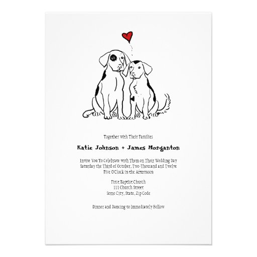Puppy Love Wedding Invitation