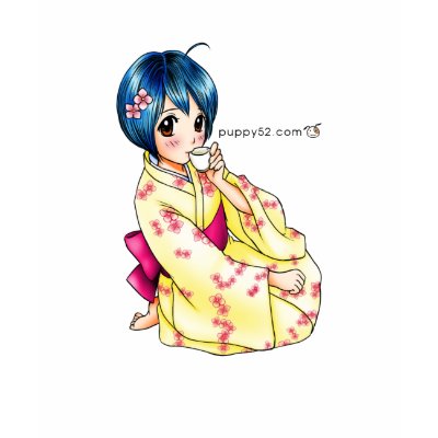 Puppy Love Yukata Girl T-shirt by puppy52