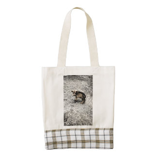 Puppy painting zazzle HEART tote bag
