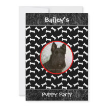 Puppy Party Dog Gathering Custom Photo Invites