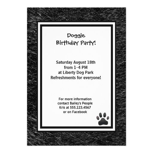 Puppy Party Dog Gathering Custom Photo Invites
