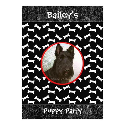 Puppy Party Dog Gathering Custom Photo Invites