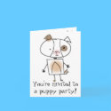 Puppy Party Invitation cards