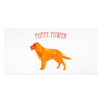 Puppy Power Photo Card photo cards