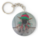 Puppy Pug Elf Keychain