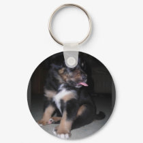 PUPPY RASPBERRY KEYCHAIN