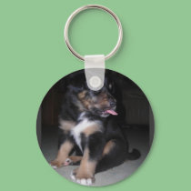 PUPPY RASPBERRY KEYCHAIN