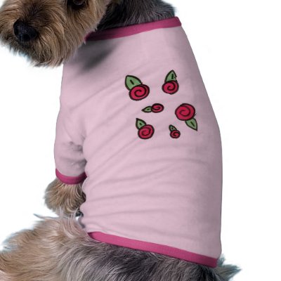 Puppy Roses Doggie Tee by pineappledesign