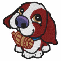 Puppy Saint Bernard Embroidered Shirt (Hoodie) embroidered shirts by MenagerieMayhem Puppy Saint Bernard Embroidered Shirt (Hoodie) embroidered shirts