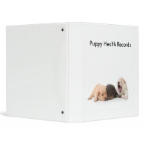 Puppy Shot Records Binder With Newborn Puppies
