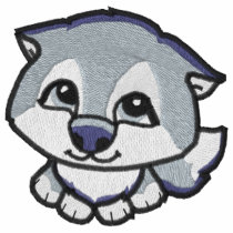 Puppy Siberian Husky Embroidered Shirt embroidered shirts by MenagerieMayhem Puppy Siberian Husky Embroidered Shirt embroidered shirts