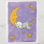 Puppy sleeping on the moon custom flyer