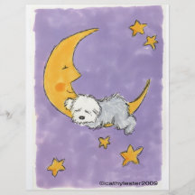 Puppy sleeping on the moon custom flyer