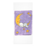 Puppy sleeping on the moon rack card template