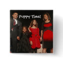 Puppy Time for the Obama Girls buttons by beverlytazangel Puppy Time for the Obama Girls buttons