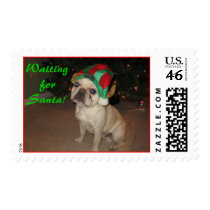 Puppy Waiting for Santa - Customized postage