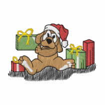 Puppy with gifts embroidered shirts by ZazzleEmbroidery Puppy with gifts embroidered shirts
