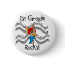 Puppy with Pencil 1st Grade Rocks Button