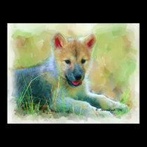 Puppy Wolf Art Print posters