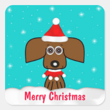 Puppy's First Snowfall Sticker