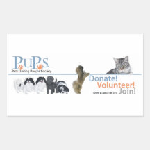 PUPs Logo Sticker Pekingese