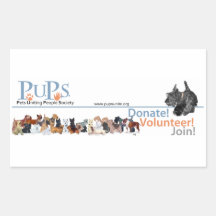 PUPs Logo Sticker with Scottie