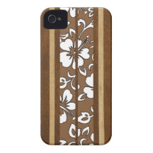 Pupukea Hibiscus Hawaiian Surfboard iPhone 4 Cases