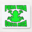 Pura Vida Costa Rica Dark Green Frog mousepads by puravida08 Pura Vida Costa Rica Dark Green Frog mousepads
