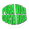 Pura Vida Costa Rica Green Circle stickers by puravida08 Pura Vida Costa Rica Green Circle stickers