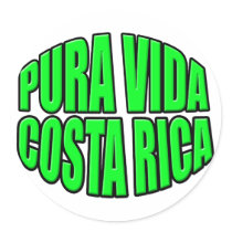 Pura Vida Costa Rica Green Circle stickers by puravida08 Pura Vida Costa Rica Green Circle stickers