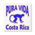 Pura Vida Costa Rica Monkey Magnet by puravida08 Pura Vida Costa Rica Monkey Magnet