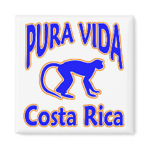 Pura Vida Costa Rica Monkey Magnet