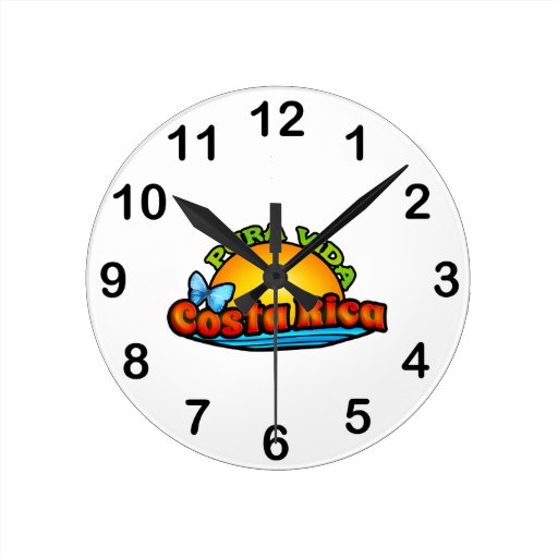 pura vida costa rica round clock zazzle costa rica christmas ornaments