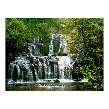 Purakaunui Falls, New Zealand print
