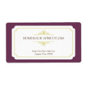 Pure elegance solid plum frame kitchen stickers label