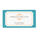Pure elegance solid teal frame kitchen stickers label