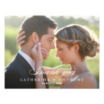 Pure Elegance Wedding Photo Thank You Card invitations