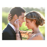 Pure Elegance Wedding Photo Thank You Card invitations