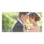 Pure Elegance Wedding Thank You - Black photo cards