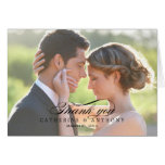 Pure Elegance Wedding Thank You Card - Black cards