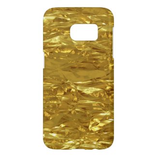 PURE GOLD FOIL Pattern + your text / photo Samsung Galaxy S7 Case
