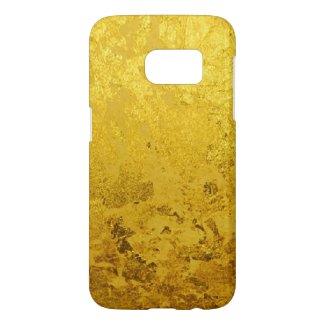 PURE GOLD LEAF Pattern + your text / photo Samsung Galaxy S7 Case