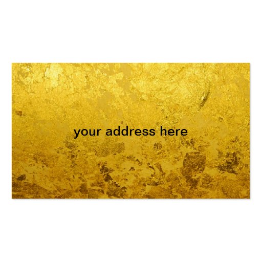 PURE GOLD pattern / gold leaf Business Card Templates (back side)