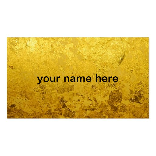 PURE GOLD pattern / gold leaf Business Card Templates (front side)