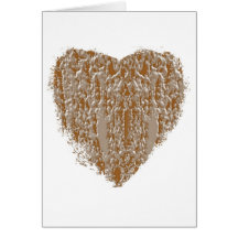 PURE Heart - Gold n Silver Engraved design Greeting Card