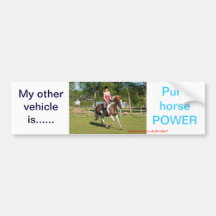 Pure horse power sticker bumper sticker