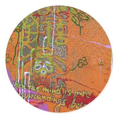 "Pure Mind" Round Stickers by gingerche