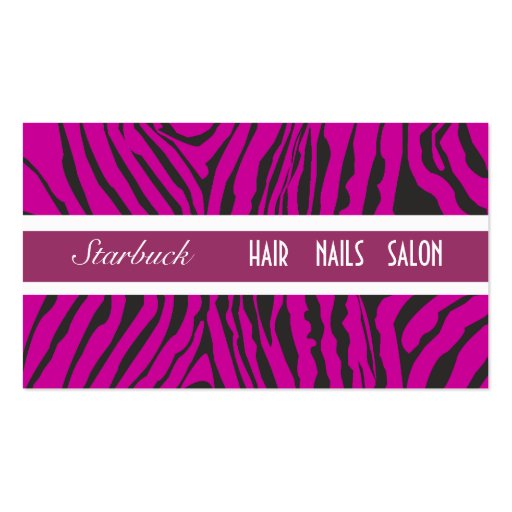 Pure Purple Zebras Pattern Working Professionals Business Card Templates