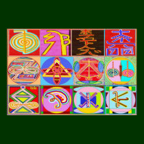 Pure REIKI Healing Art - 12 Symbols posters by doonagiri Pure REIKI Healing Art - 12 Symbols posters